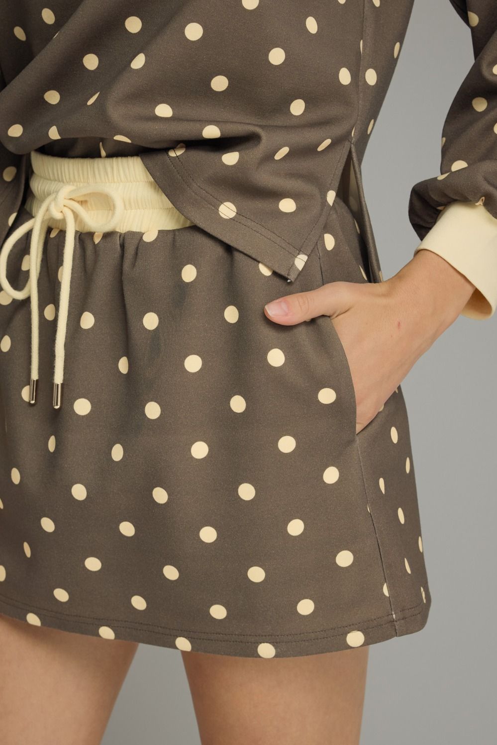 Polka Dot Knit Skirt