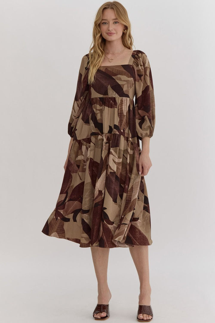 Brown Leaf Dress