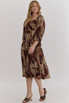 Brown Leaf Dress