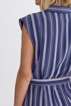 Striped Button Up Mini Dress