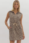 Leopard Half Zip Dress