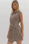 Leopard Half Zip Dress