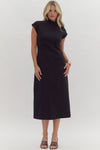 Black Cap Sleeve Dress