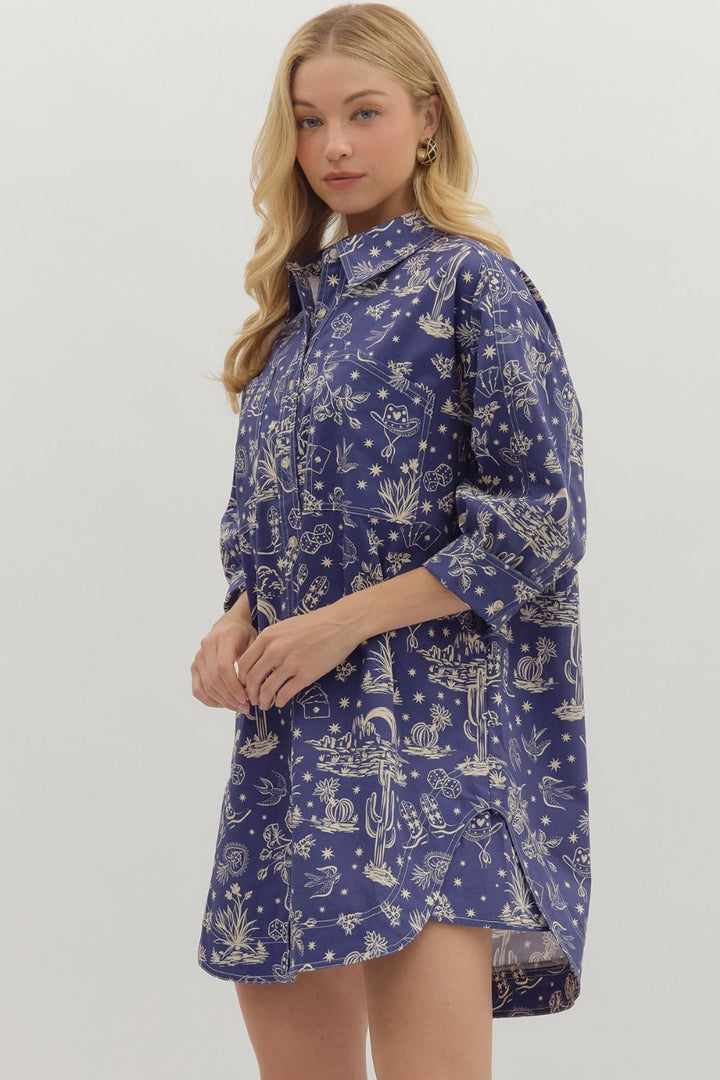 Western Print Dress