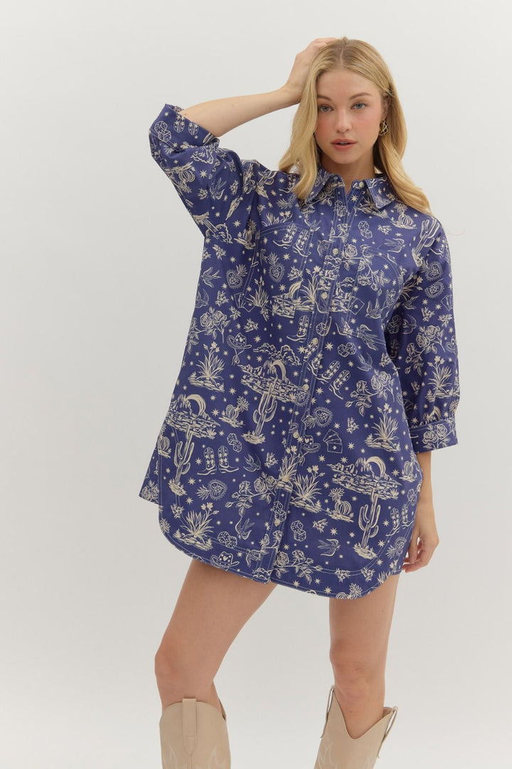 Western Print Dress