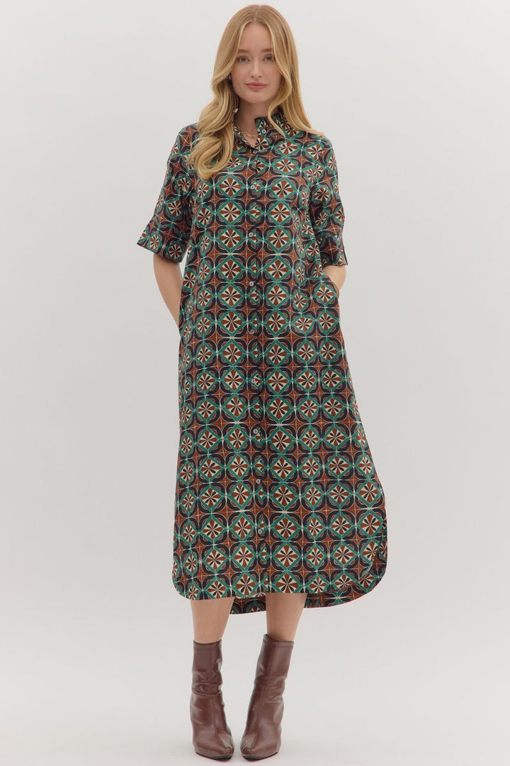The Brown Geo Dress