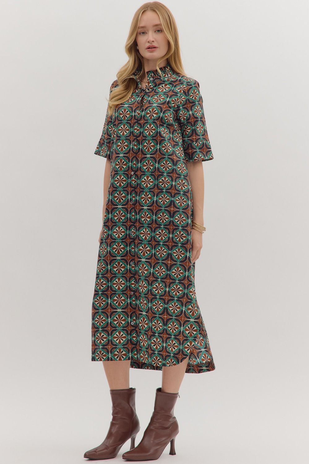 The Brown Geo Dress