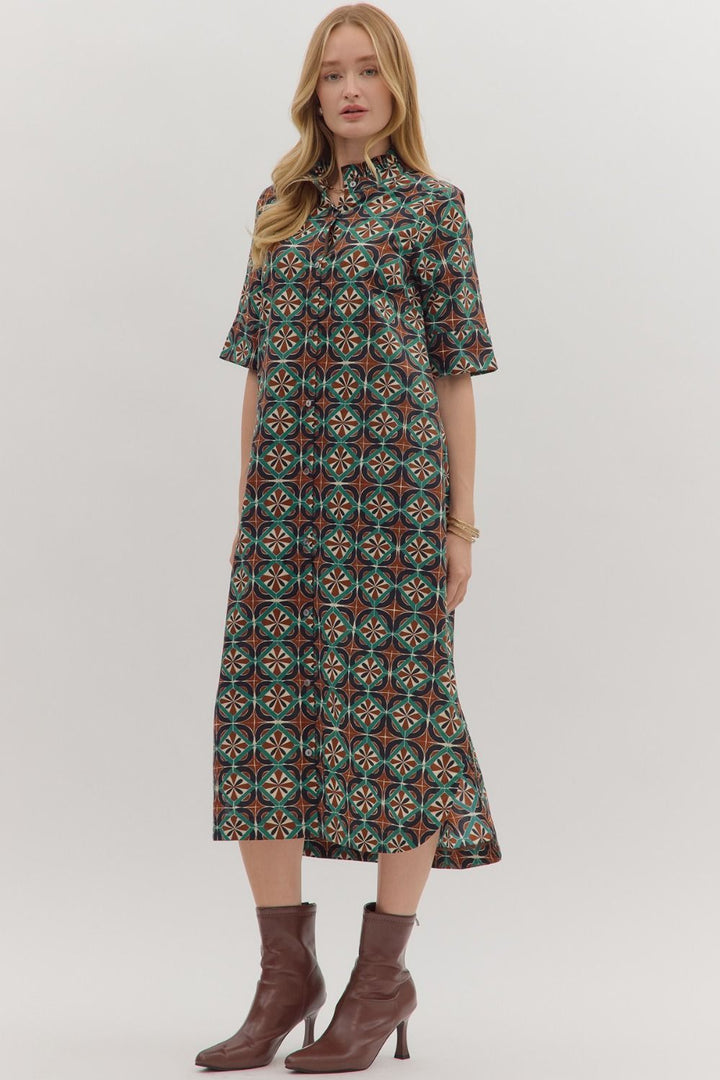 The Brown Geo Dress