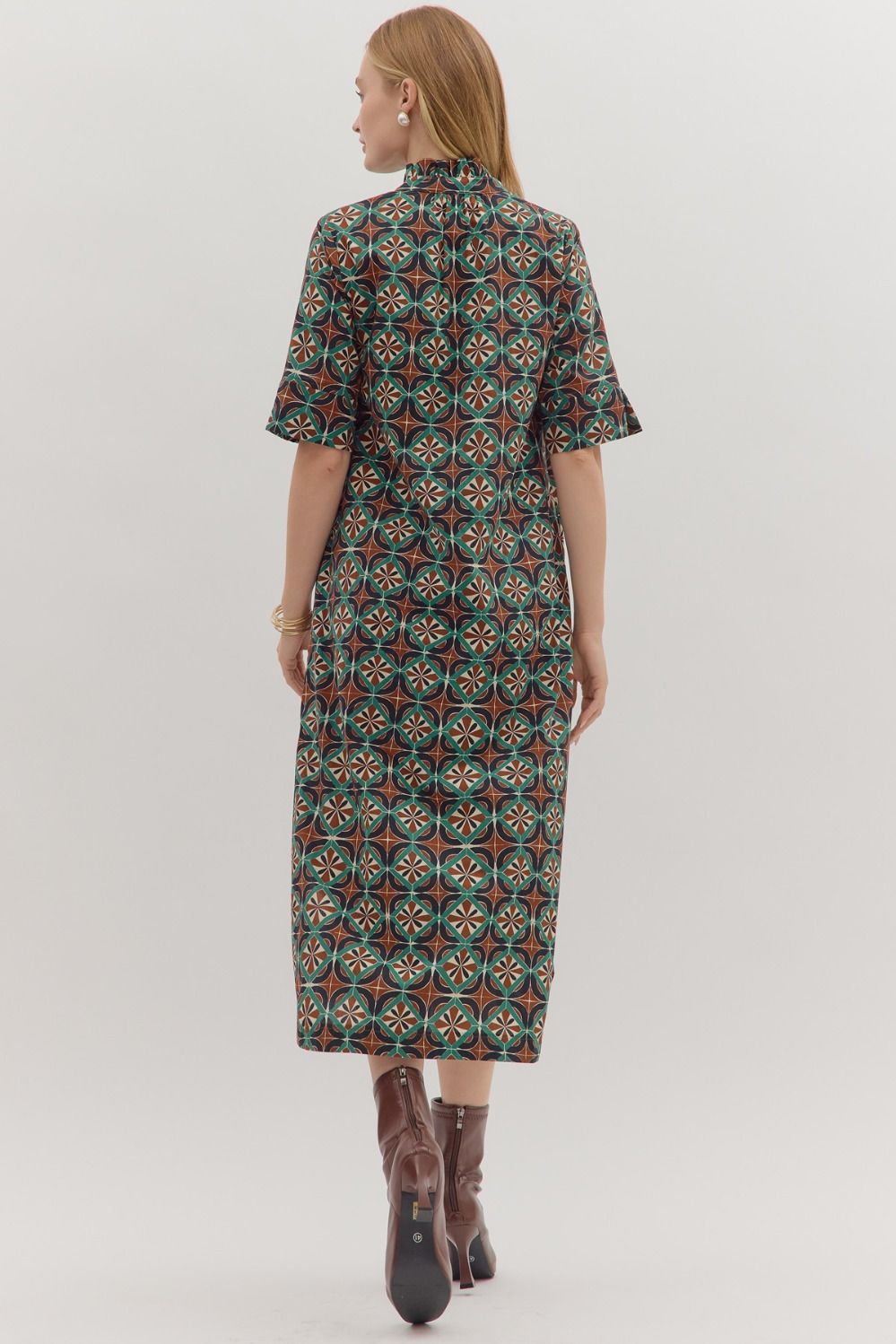 The Brown Geo Dress