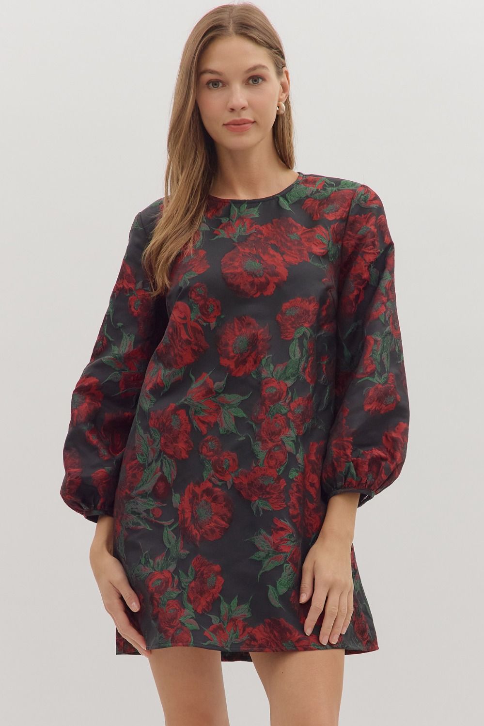 Floral Jacquard Dress