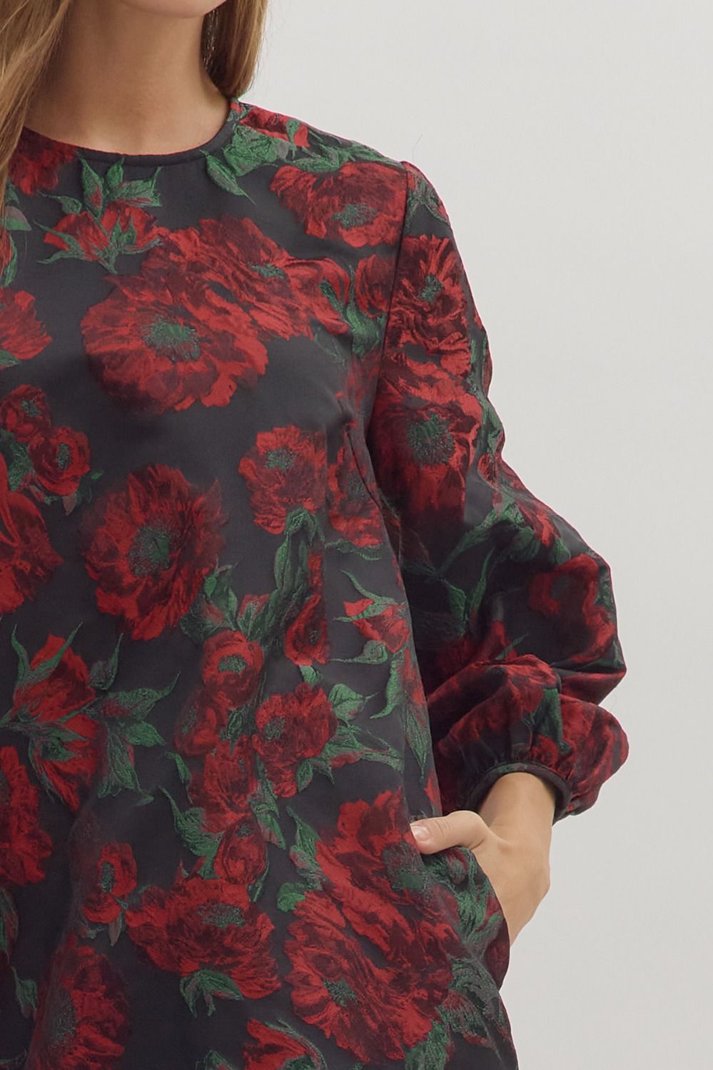 Floral Jacquard Dress