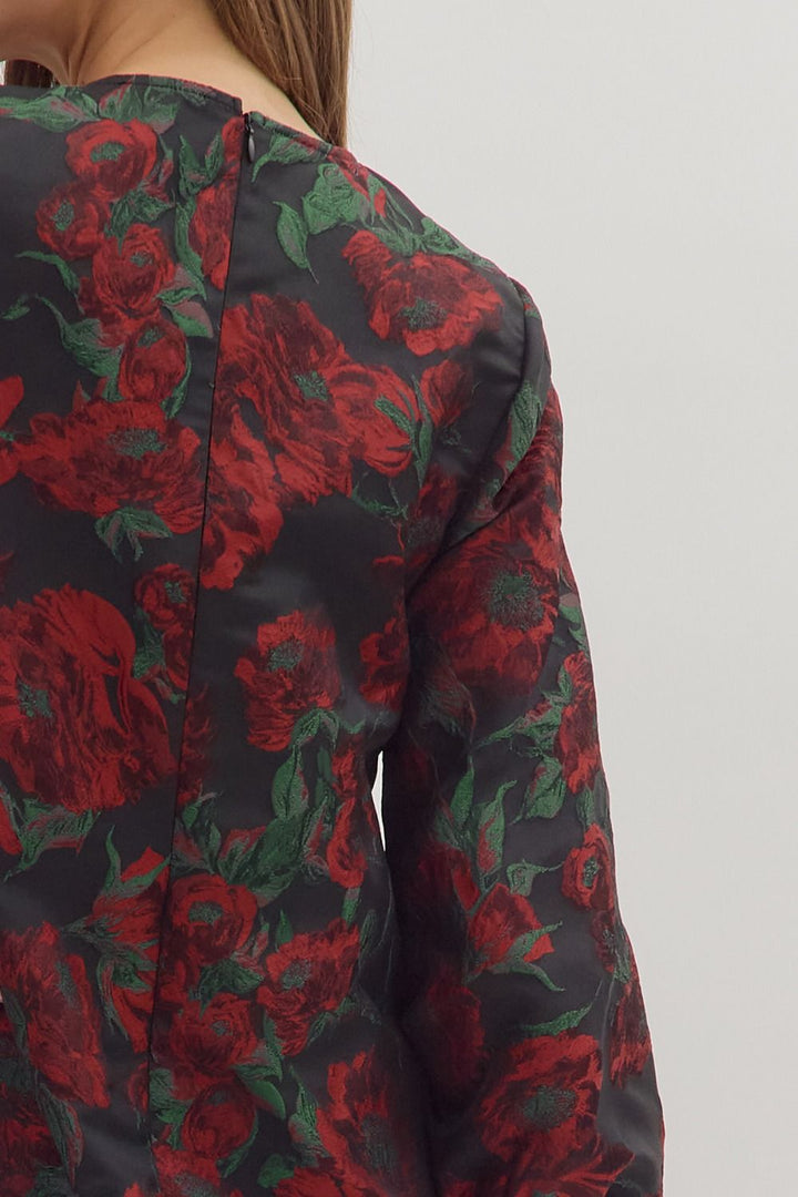 Floral Jacquard Dress