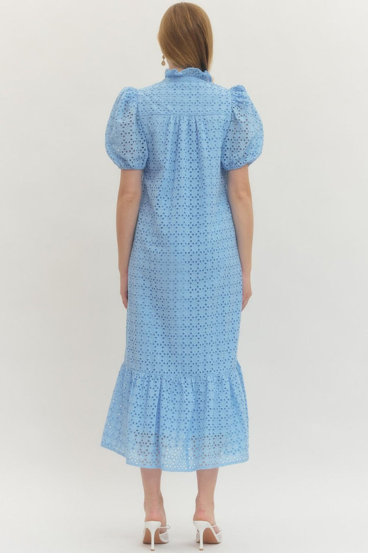 Eyelet Midi Dress