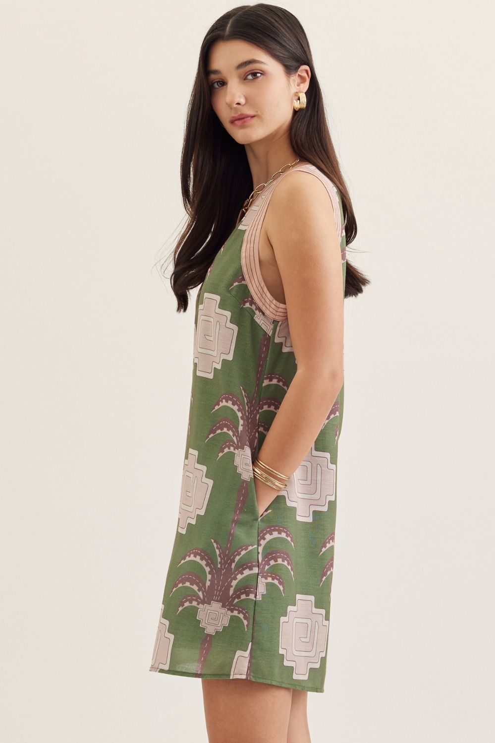 Palm Geo Dress