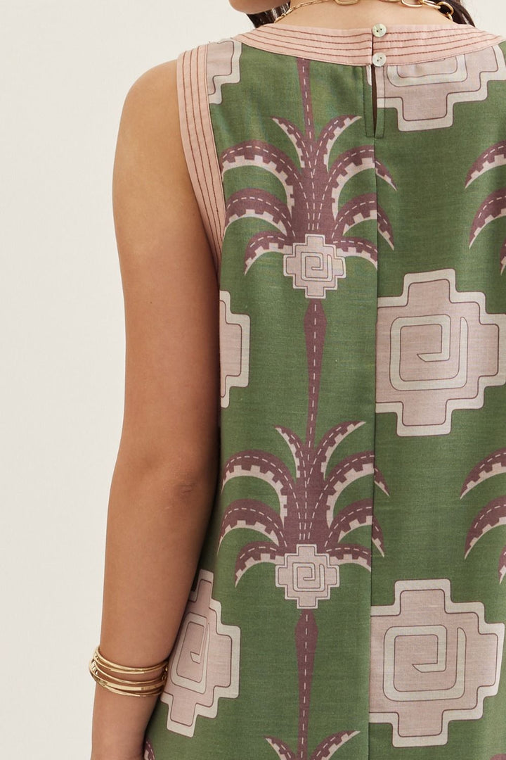 Palm Geo Dress