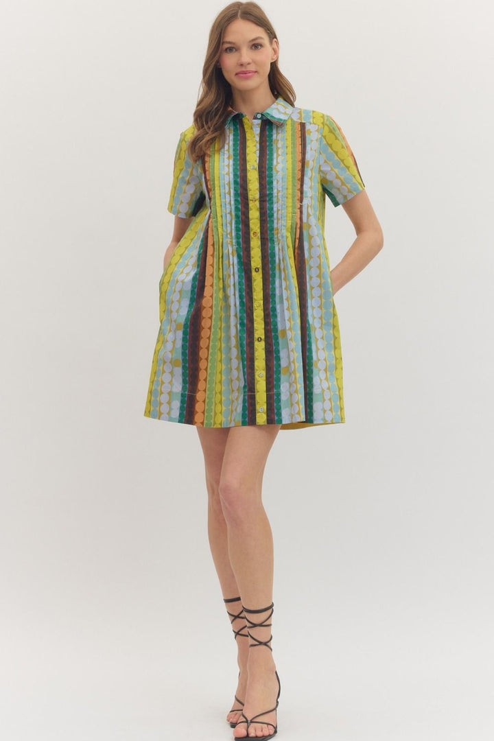 Geo Stripe Dress