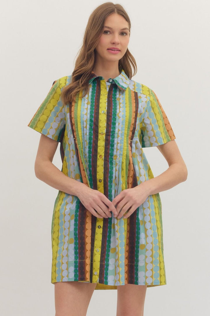 Geo Stripe Dress