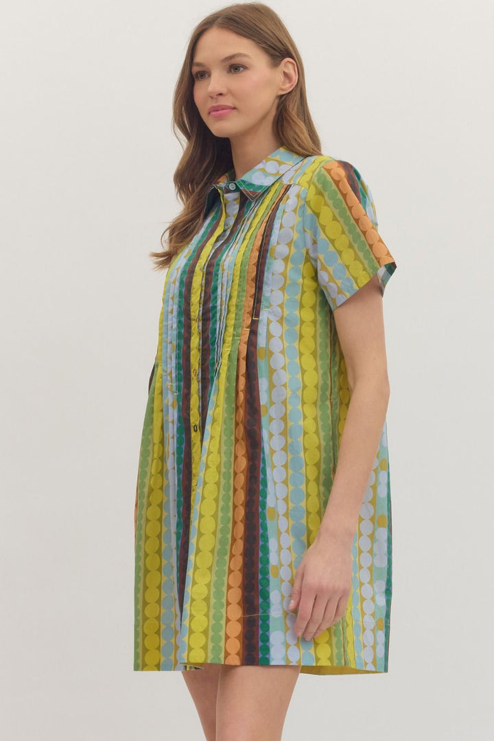 Geo Stripe Dress