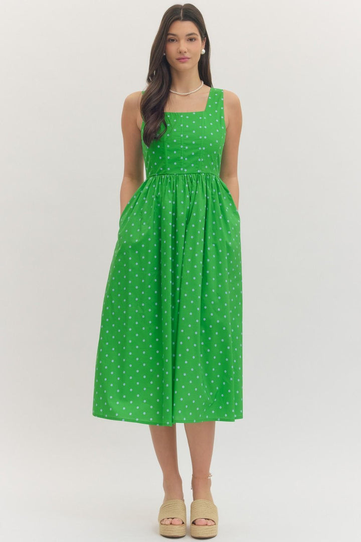 Polka Dot Midi Dress