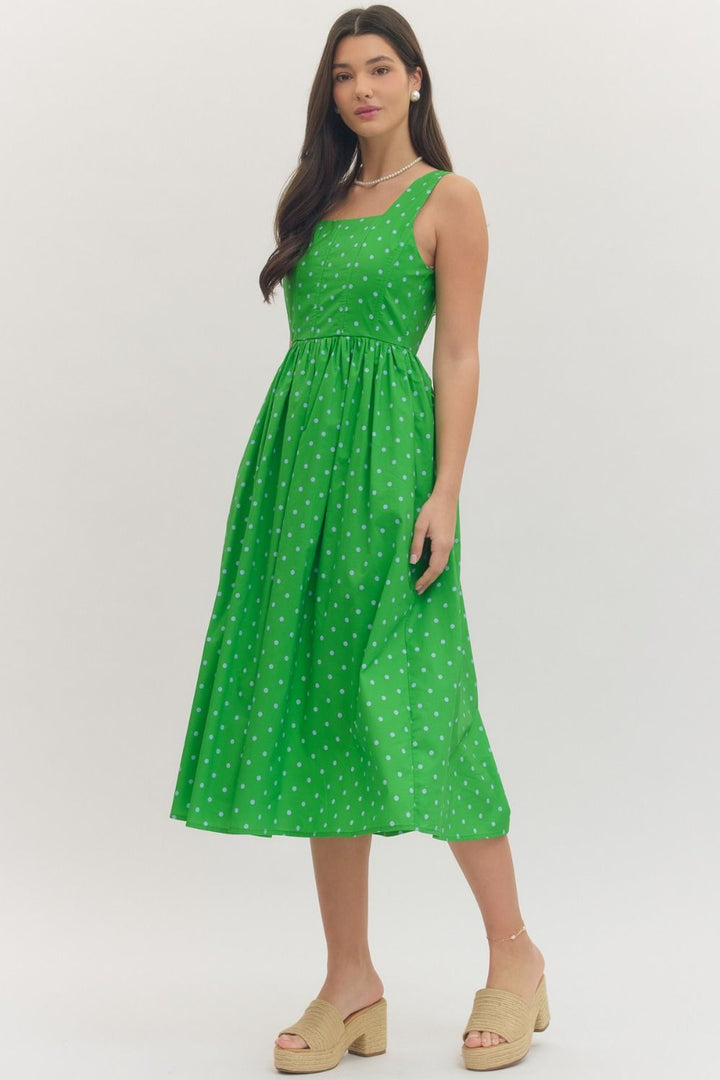 Polka Dot Midi Dress