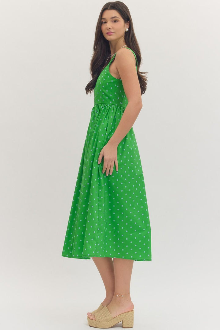 Polka Dot Midi Dress