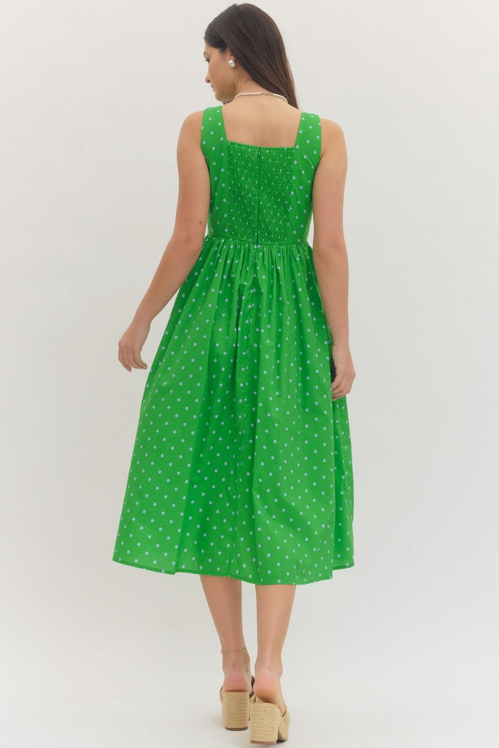 Polka Dot Midi Dress