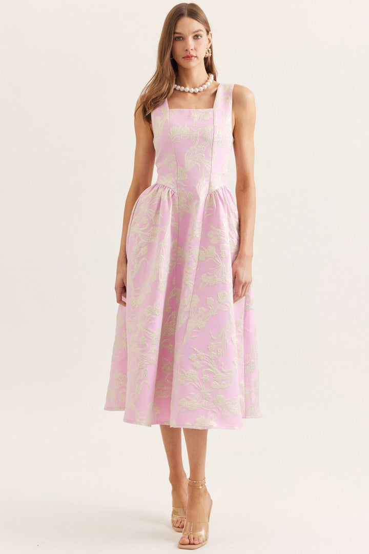 The Pink Jacquard Dress