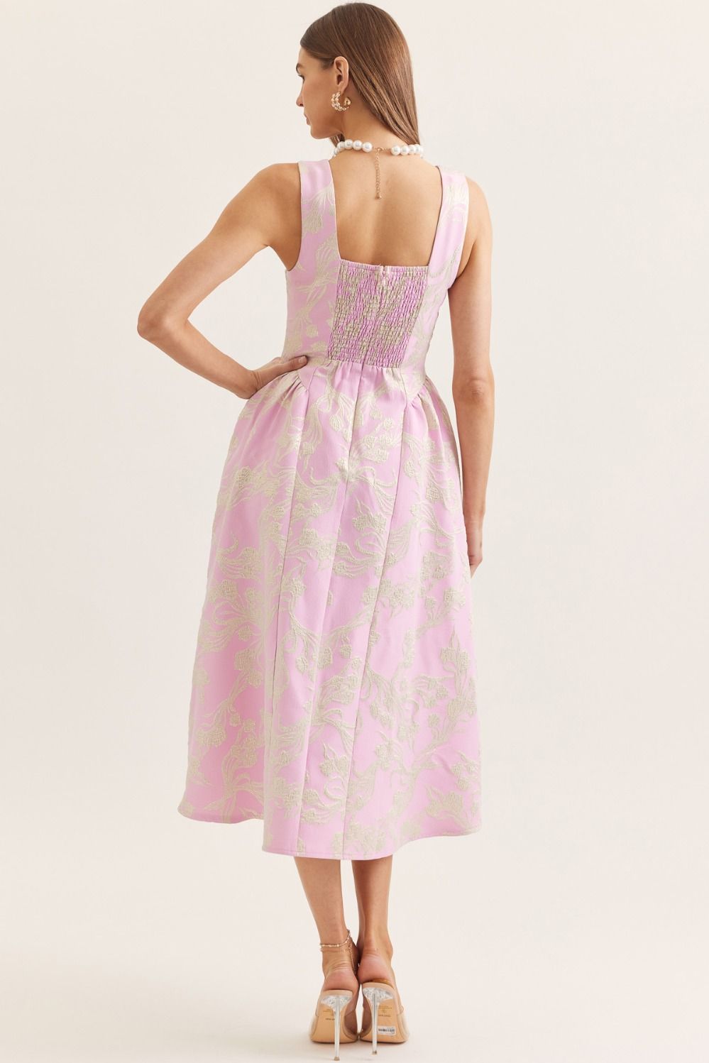 The Pink Jacquard Dress