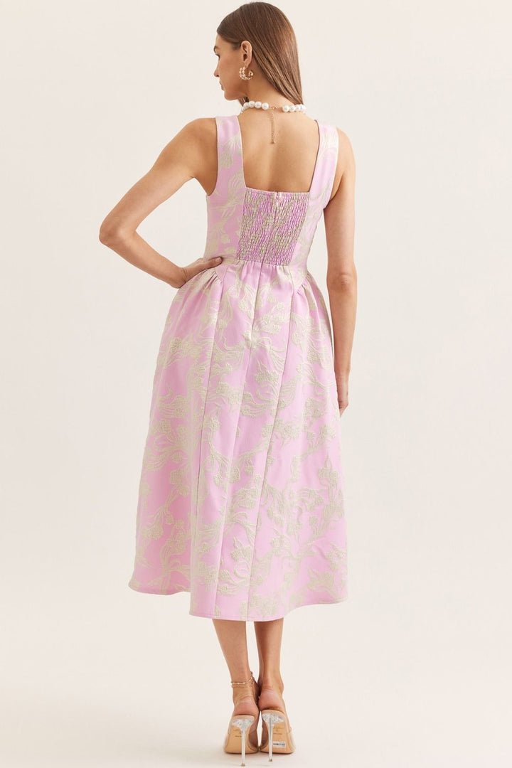 The Pink Jacquard Dress