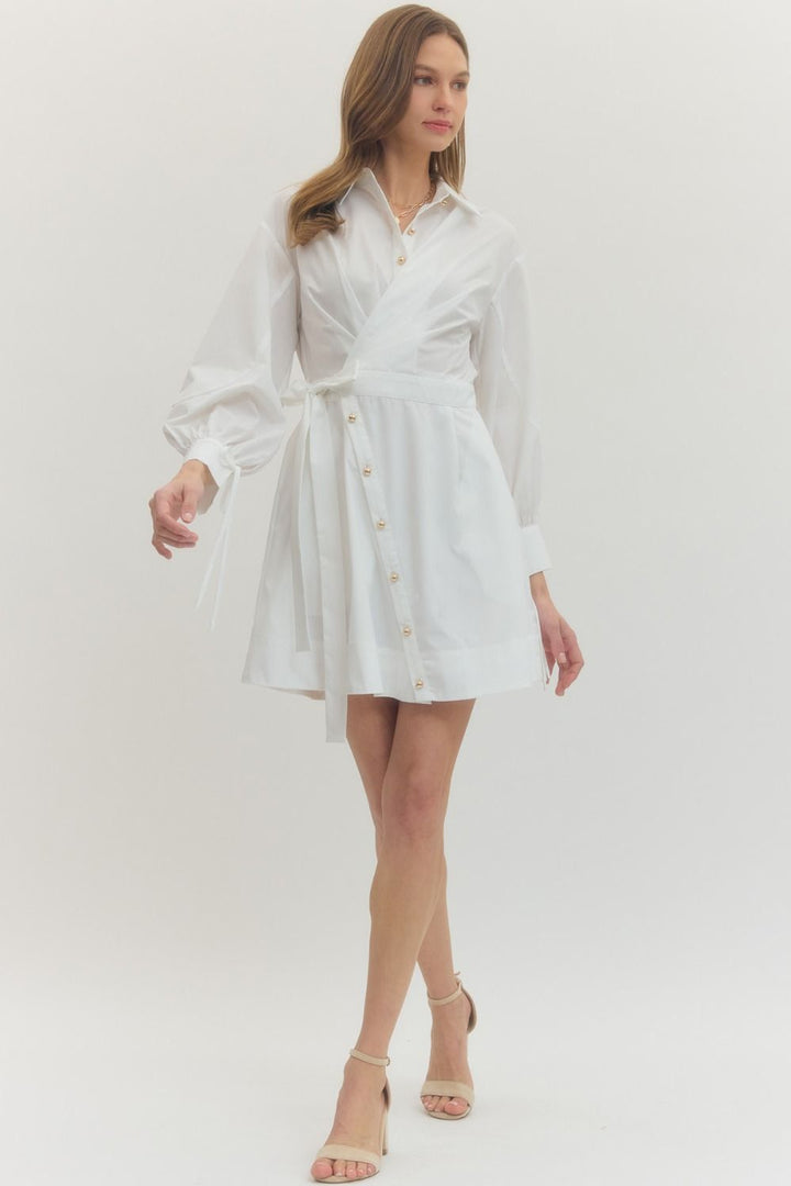 Ivory Wrap Dress