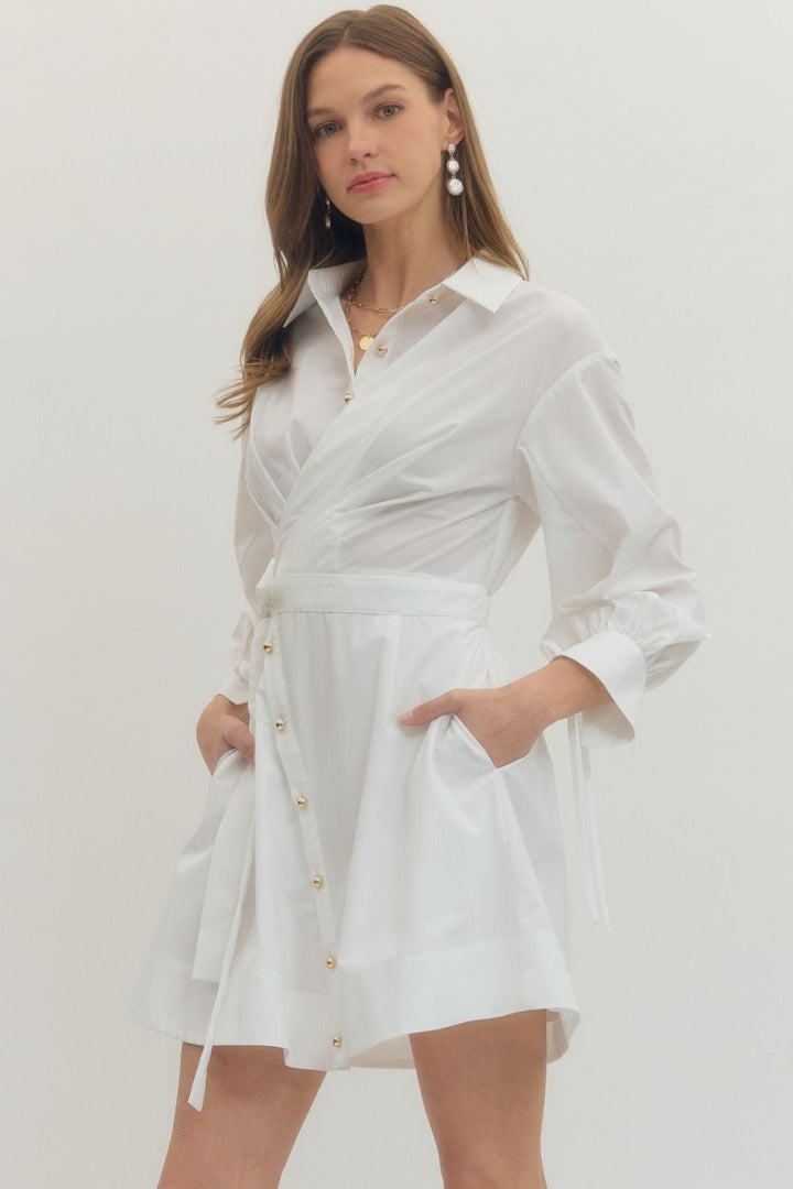 Ivory Wrap Dress