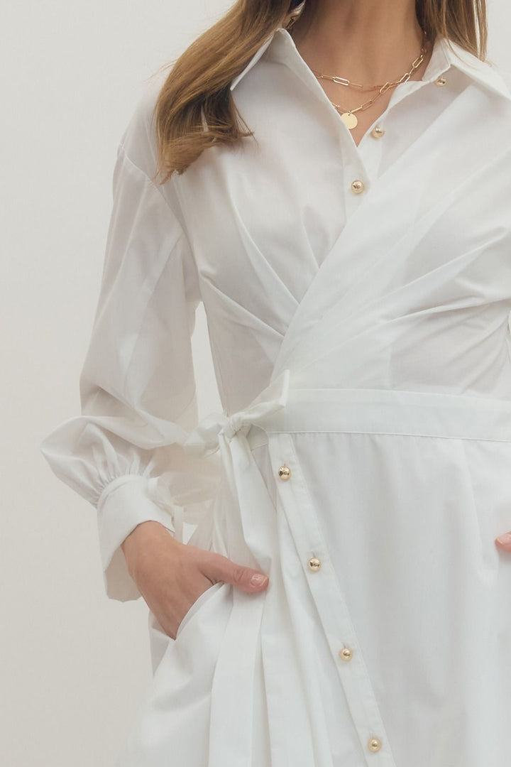 Ivory Wrap Dress