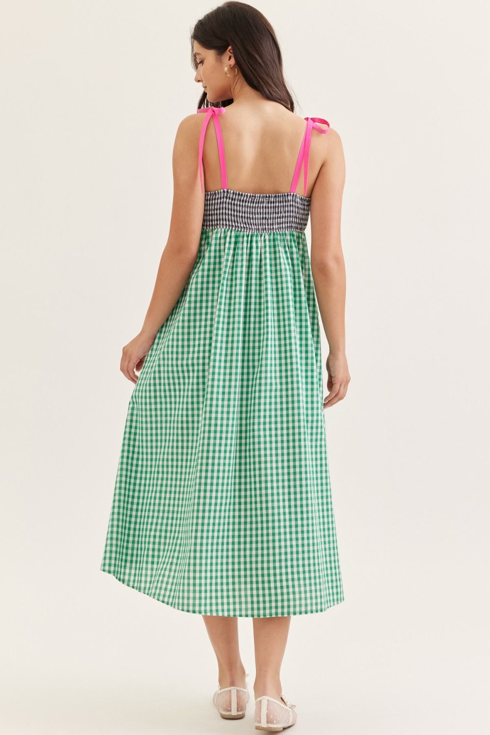 Gingham Scalloped Dress