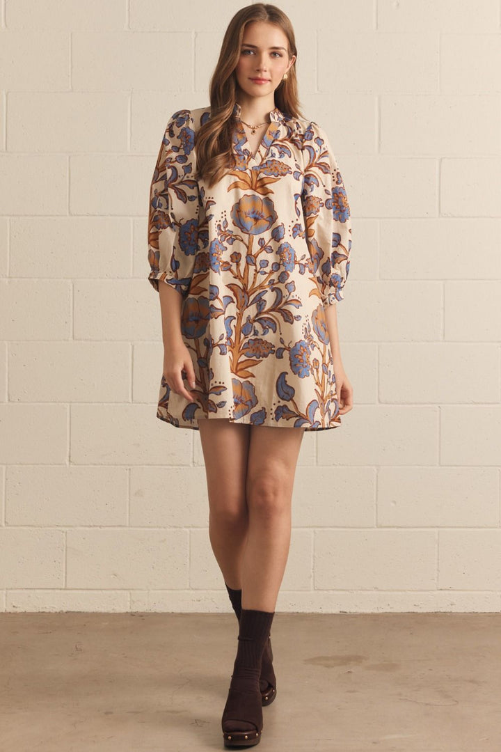 Fall Floral Dress
