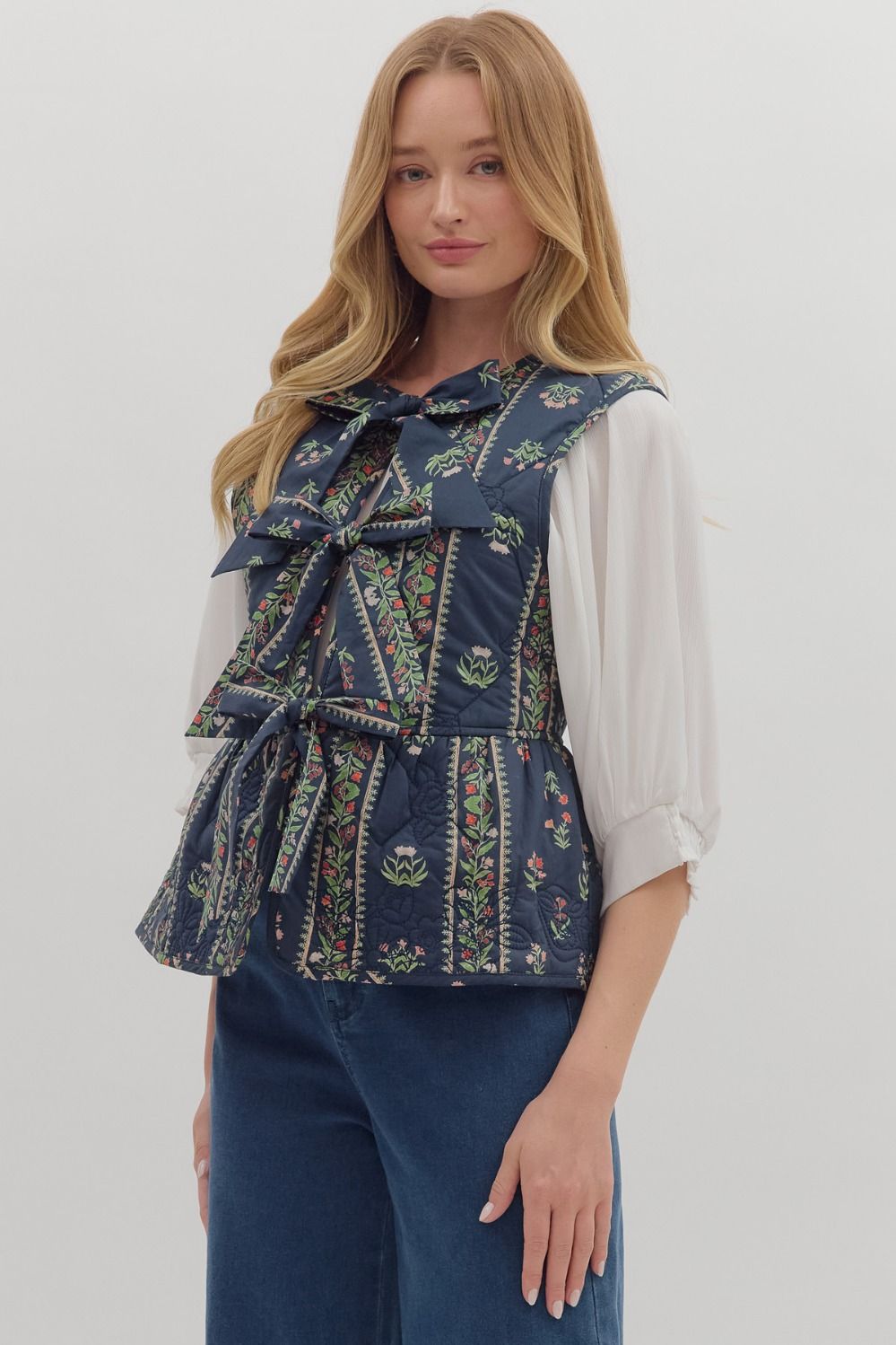 The Quilted Bow Vest