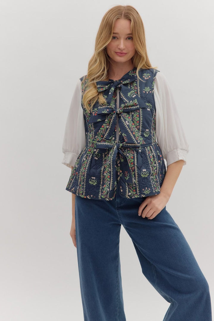 The Quilted Bow Vest