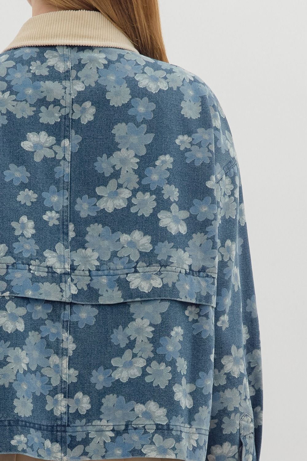 Denim Floral Jacket