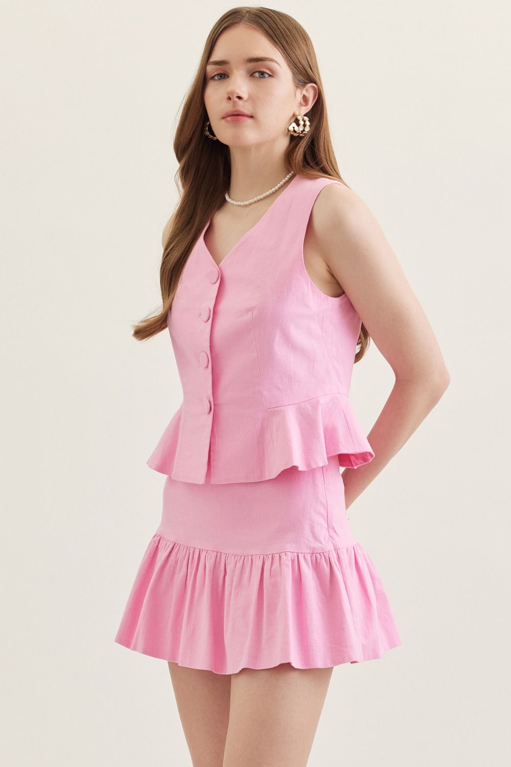 Rouge Peplum Top