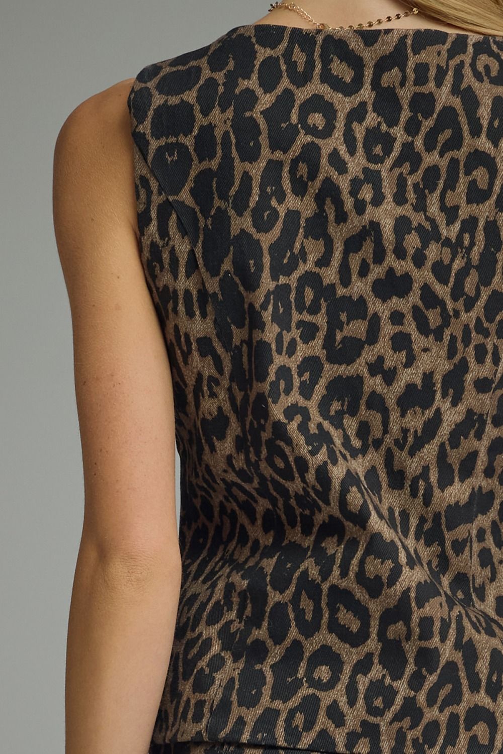 Leopard Print Sleeveless Top
