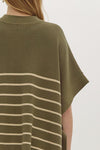 The Striped Olive Pullover Sweater