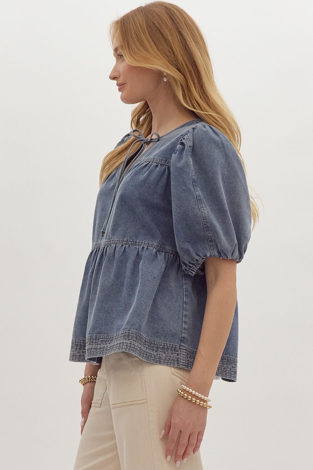 The Denim Bubble Top