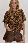 Leopard Bow Top