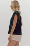 Emerald Velvet Top