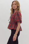 Ella Plaid Top