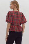 Ella Plaid Top