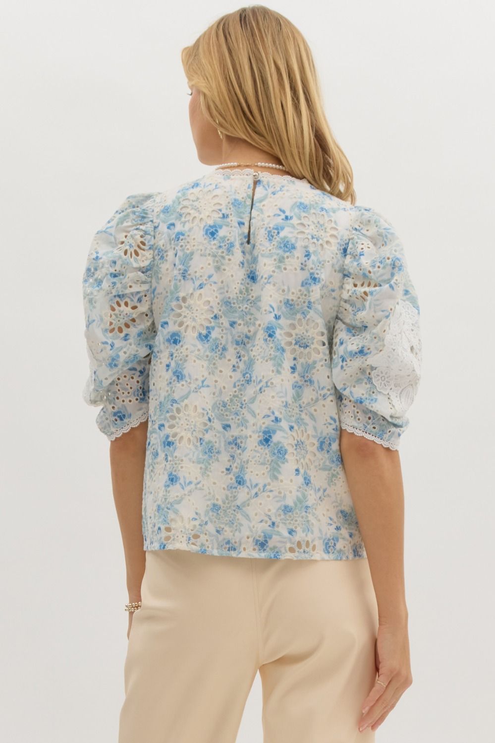 The Bluebell Eyelet Top