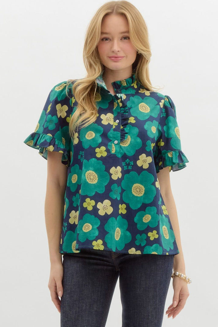 The Suzy Floral Button Down