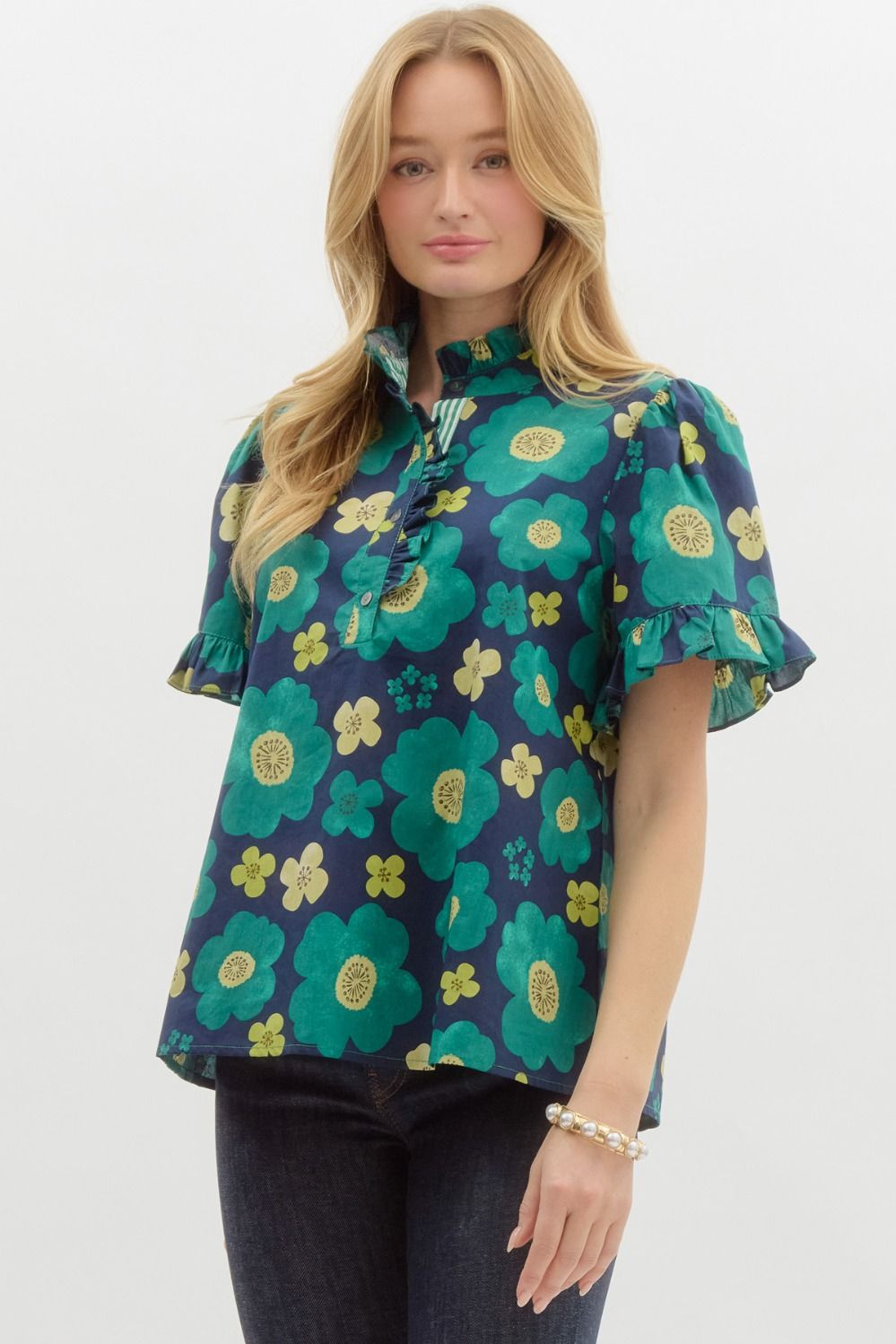 The Suzy Floral Button Down