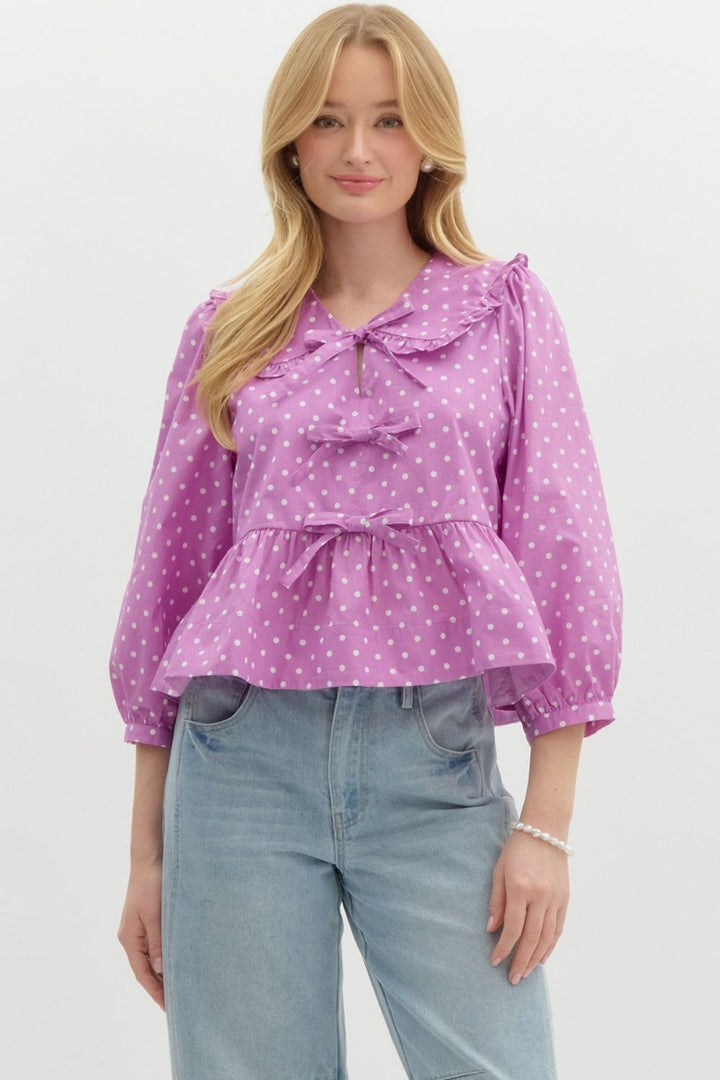 The Polka Dot Tie Top