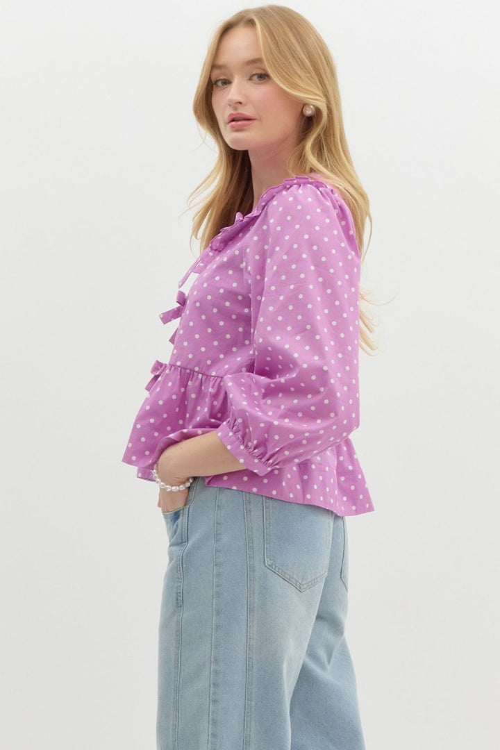 The Polka Dot Tie Top